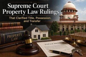 Supreme Court on Property Disputes: Important Rules on Ownership and Possession